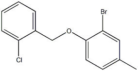 2-bromo-1-[(2-chlorophenyl)methoxy]-4-methylbenzene Struktur