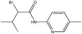 2-bromo-3-methyl-N-(5-methylpyridin-2-yl)butanamide Struktur