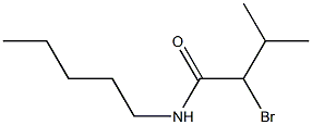 2-bromo-3-methyl-N-pentylbutanamide Struktur