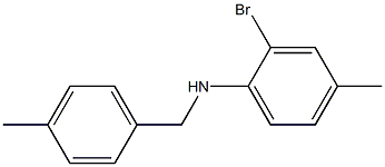 2-bromo-4-methyl-N-[(4-methylphenyl)methyl]aniline Struktur