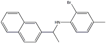 2-bromo-4-methyl-N-[1-(naphthalen-2-yl)ethyl]aniline Struktur