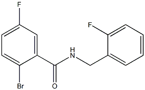 2-bromo-5-fluoro-N-(2-fluorobenzyl)benzamide Struktur