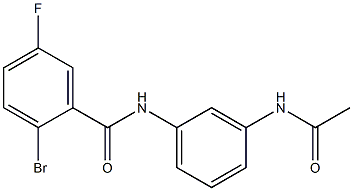 2-bromo-N-(3-acetamidophenyl)-5-fluorobenzamide Struktur