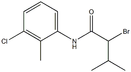 2-bromo-N-(3-chloro-2-methylphenyl)-3-methylbutanamide Struktur