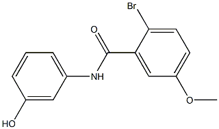 2-bromo-N-(3-hydroxyphenyl)-5-methoxybenzamide Struktur