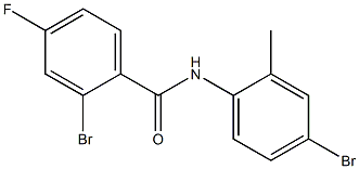 2-bromo-N-(4-bromo-2-methylphenyl)-4-fluorobenzamide Struktur