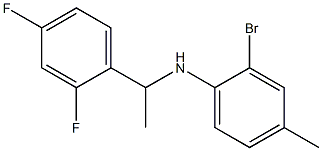 2-bromo-N-[1-(2,4-difluorophenyl)ethyl]-4-methylaniline Struktur