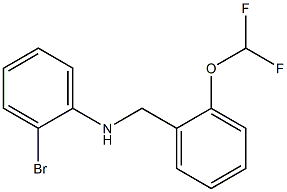 2-bromo-N-{[2-(difluoromethoxy)phenyl]methyl}aniline Struktur