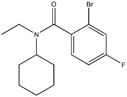 2-bromo-N-cyclohexyl-N-ethyl-4-fluorobenzamide Struktur