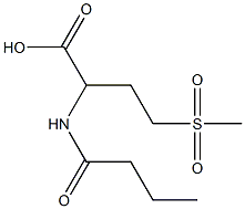 2-butanamido-4-methanesulfonylbutanoic acid Struktur