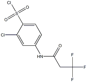 2-chloro-4-(3,3,3-trifluoropropanamido)benzene-1-sulfonyl chloride Struktur