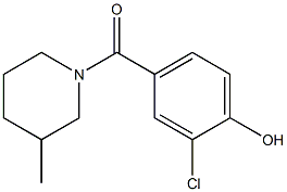 2-chloro-4-[(3-methylpiperidin-1-yl)carbonyl]phenol Struktur