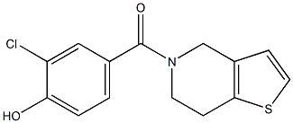 2-chloro-4-{4H,5H,6H,7H-thieno[3,2-c]pyridin-5-ylcarbonyl}phenol Struktur