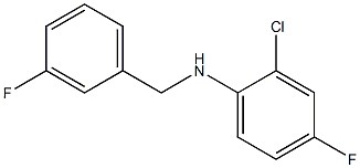 2-chloro-4-fluoro-N-[(3-fluorophenyl)methyl]aniline Struktur