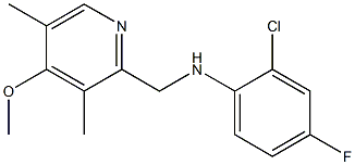 2-chloro-4-fluoro-N-[(4-methoxy-3,5-dimethylpyridin-2-yl)methyl]aniline Struktur