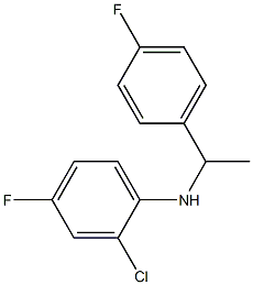 2-chloro-4-fluoro-N-[1-(4-fluorophenyl)ethyl]aniline Struktur