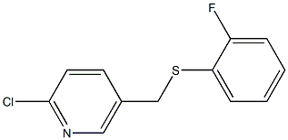 2-chloro-5-{[(2-fluorophenyl)sulfanyl]methyl}pyridine Struktur