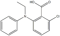 2-chloro-6-[ethyl(phenyl)amino]benzoic acid Struktur