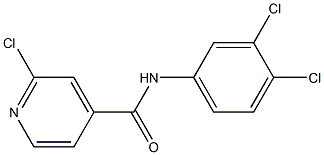 2-chloro-N-(3,4-dichlorophenyl)pyridine-4-carboxamide Struktur