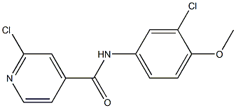 2-chloro-N-(3-chloro-4-methoxyphenyl)pyridine-4-carboxamide Struktur