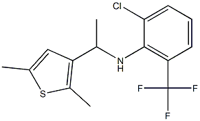 2-chloro-N-[1-(2,5-dimethylthiophen-3-yl)ethyl]-6-(trifluoromethyl)aniline Struktur