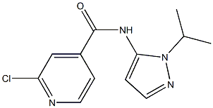 2-chloro-N-[1-(propan-2-yl)-1H-pyrazol-5-yl]pyridine-4-carboxamide Struktur