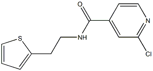 2-chloro-N-[2-(thiophen-2-yl)ethyl]pyridine-4-carboxamide Struktur