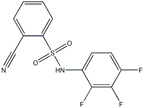 2-cyano-N-(2,3,4-trifluorophenyl)benzene-1-sulfonamide Struktur