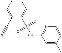 2-cyano-N-(4-methylpyridin-2-yl)benzene-1-sulfonamide Struktur