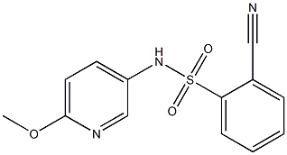 2-cyano-N-(6-methoxypyridin-3-yl)benzenesulfonamide Struktur