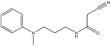 2-cyano-N-{3-[methyl(phenyl)amino]propyl}acetamide Struktur