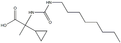 2-cyclopropyl-2-[(octylcarbamoyl)amino]propanoic acid Struktur