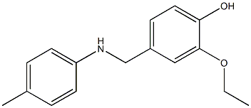 2-ethoxy-4-{[(4-methylphenyl)amino]methyl}phenol Struktur