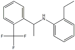 2-ethyl-N-{1-[2-(trifluoromethyl)phenyl]ethyl}aniline Struktur