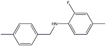 2-fluoro-4-methyl-N-[(4-methylphenyl)methyl]aniline Struktur