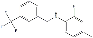 2-fluoro-4-methyl-N-{[3-(trifluoromethyl)phenyl]methyl}aniline Struktur