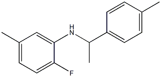 2-fluoro-5-methyl-N-[1-(4-methylphenyl)ethyl]aniline Struktur