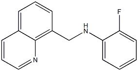 2-fluoro-N-(quinolin-8-ylmethyl)aniline Struktur