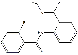 2-fluoro-N-{2-[(1E)-N-hydroxyethanimidoyl]phenyl}benzamide Struktur