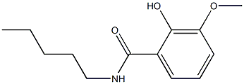 2-hydroxy-3-methoxy-N-pentylbenzamide Struktur