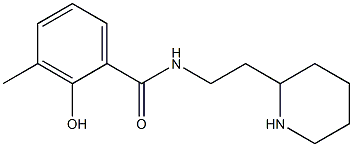 2-hydroxy-3-methyl-N-(2-piperidin-2-ylethyl)benzamide Struktur