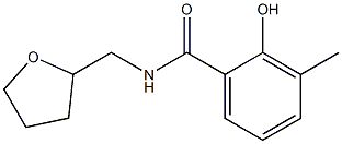 2-hydroxy-3-methyl-N-(oxolan-2-ylmethyl)benzamide Struktur