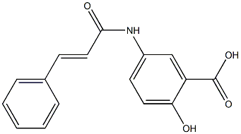 2-hydroxy-5-(3-phenylprop-2-enamido)benzoic acid Struktur