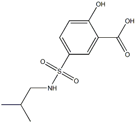 2-hydroxy-5-[(2-methylpropyl)sulfamoyl]benzoic acid Struktur