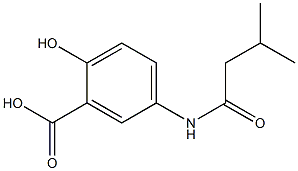 2-hydroxy-5-[(3-methylbutanoyl)amino]benzoic acid Struktur