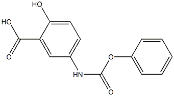 2-hydroxy-5-[(phenoxycarbonyl)amino]benzoic acid Struktur