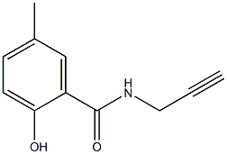 2-hydroxy-5-methyl-N-(prop-2-yn-1-yl)benzamide Struktur