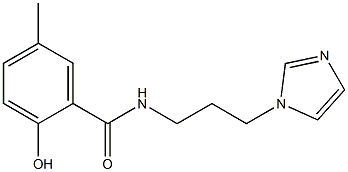 2-hydroxy-N-[3-(1H-imidazol-1-yl)propyl]-5-methylbenzamide Struktur