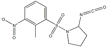 2-isocyanato-1-[(2-methyl-3-nitrobenzene)sulfonyl]pyrrolidine Struktur