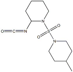 2-isocyanato-1-[(4-methylpiperidine-1-)sulfonyl]piperidine Struktur